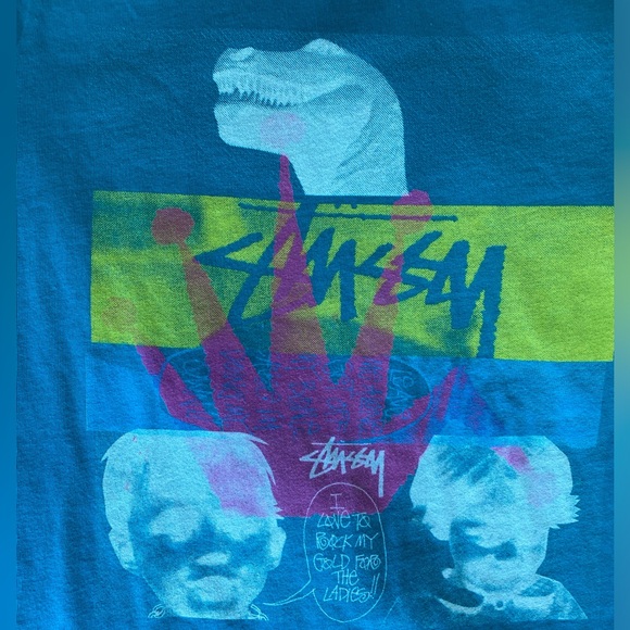 NWT Stussy Collage Tee Womens Sz.L - Picture 4 of 4